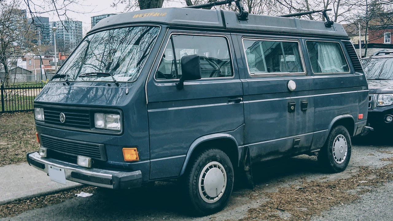 Blueish grey Volkswagen Westfalia T3 Camper Van