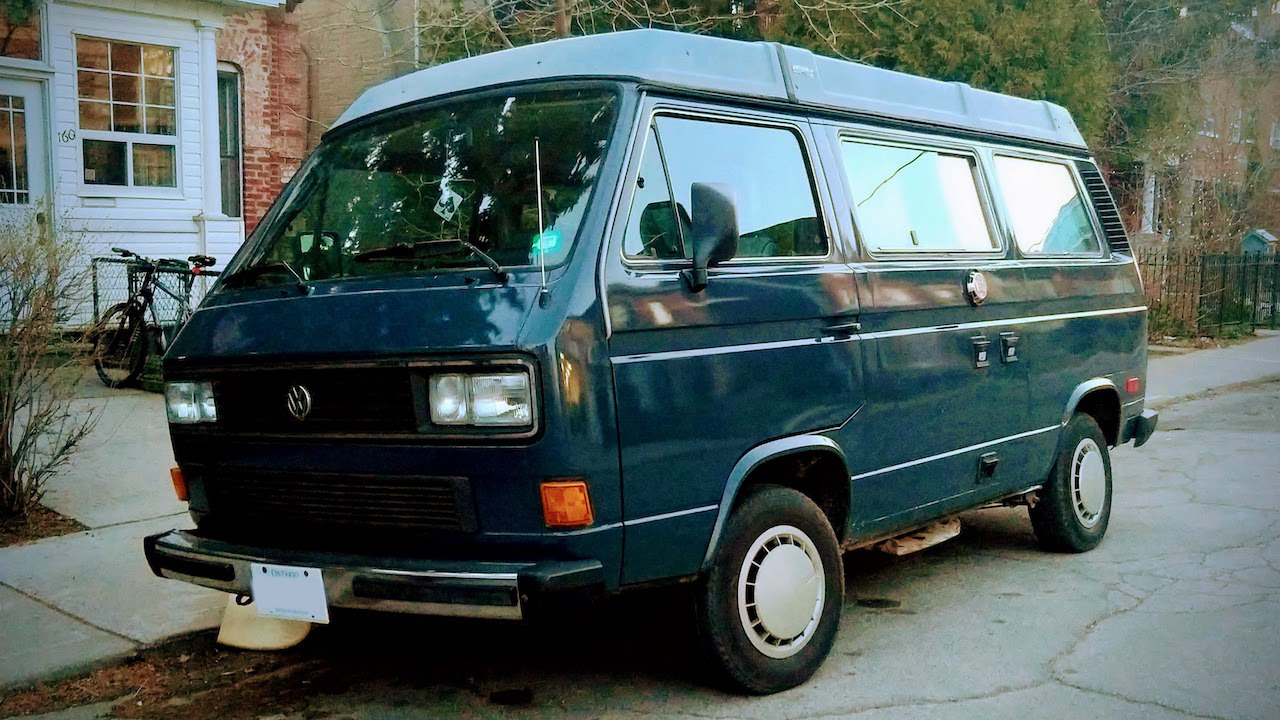 Similar blueish grey Volkswagen Westfalia T3 Camper Van